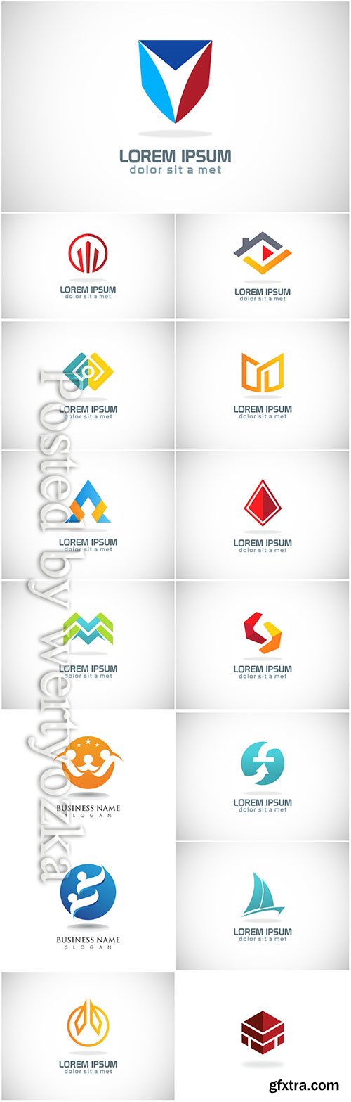 Logos set, business vector # 5