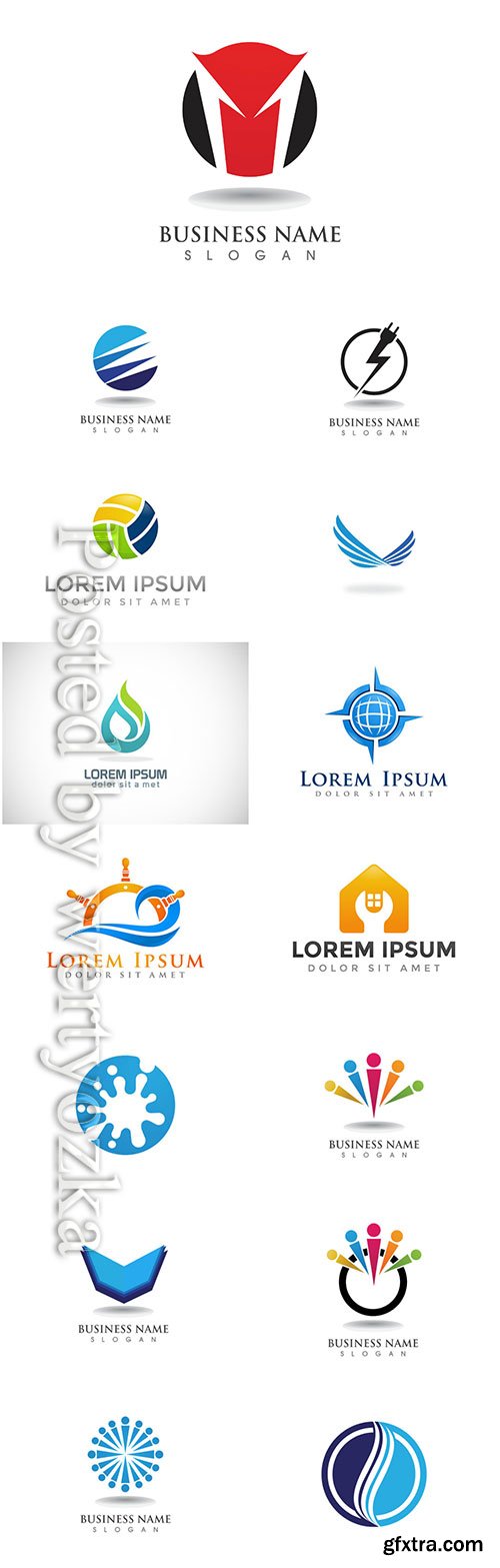 Logos set, business vector # 3