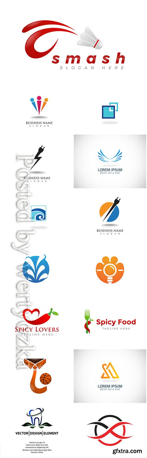 Logos set, business vector # 10