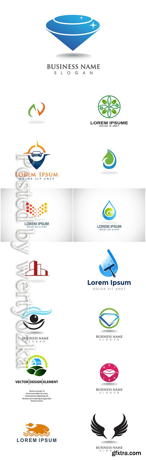 Logos set, business vector # 2