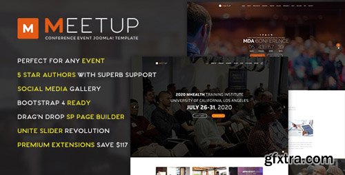 ThemeForest - MeetUp v2.0.0 - Conference Event Joomla Template - 16231772