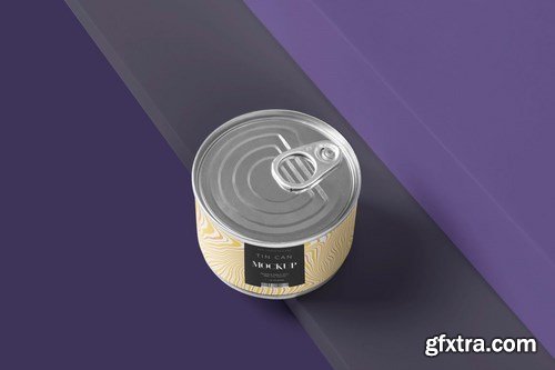 Small Food Tin Can Mockups