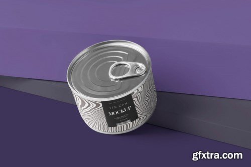 Small Food Tin Can Mockups