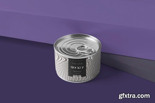 Small Food Tin Can Mockups