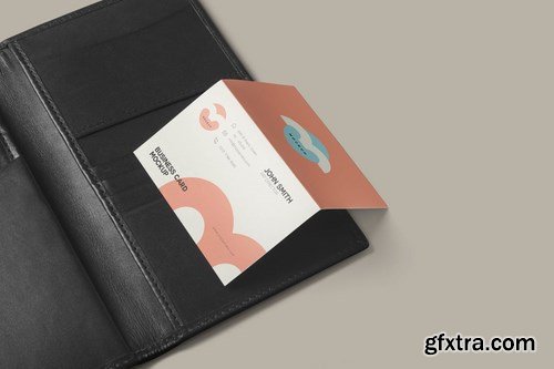 Two Fold Business Card Mockups