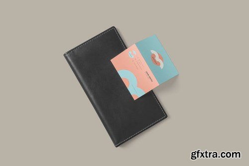 Two Fold Business Card Mockups