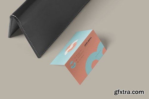 Two Fold Business Card Mockups