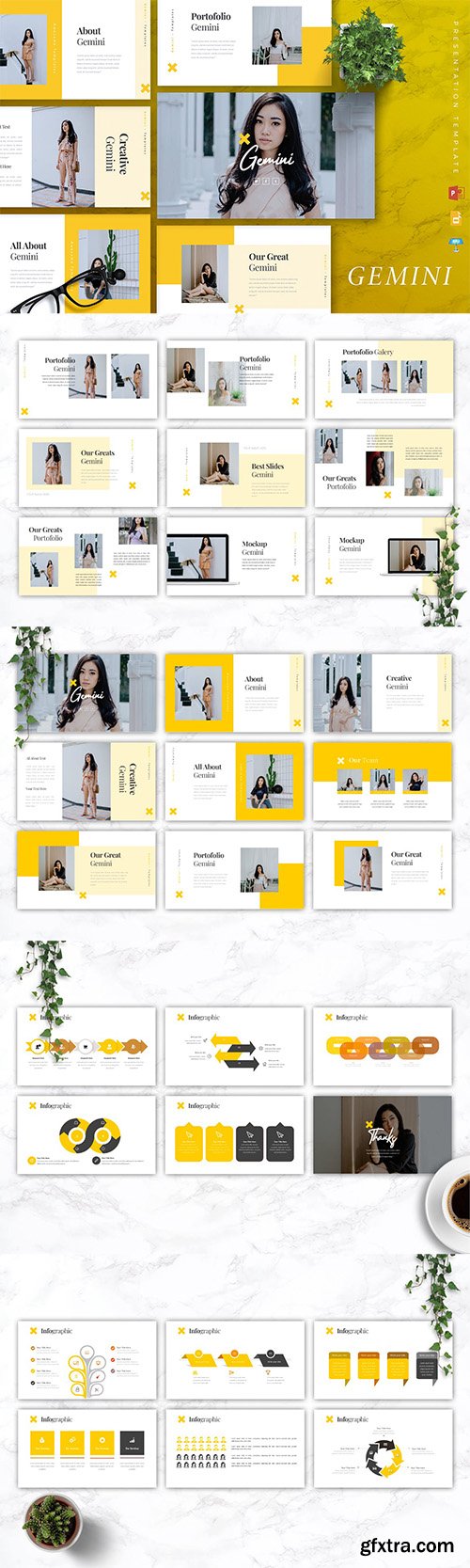 GEMINI Fashion Powerpoint/Google Slide/Keynote