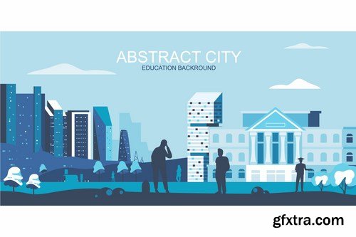 City Vector Illustration Header Website Pack