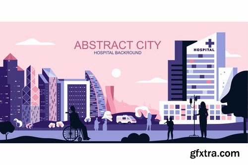 City Vector Illustration Header Website Pack