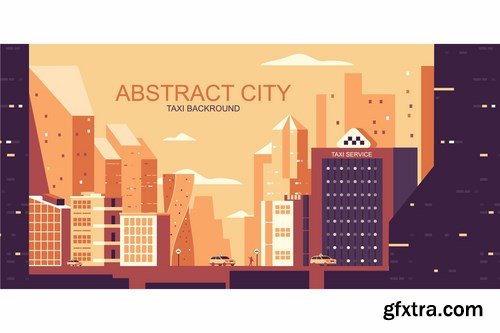 City Vector Illustration Header Website Pack