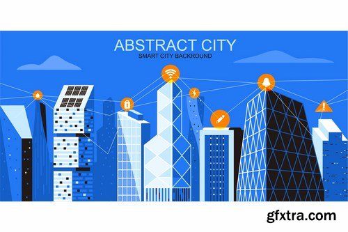 City Vector Illustration Header Website Pack