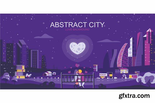 City Vector Illustration Header Website Pack