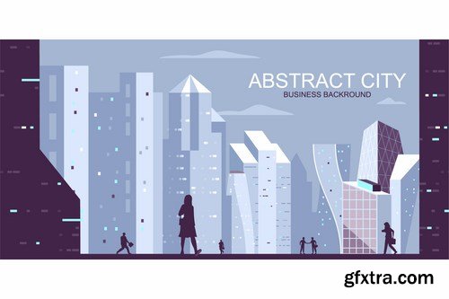 City Vector Illustration Header Website Pack