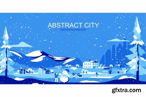 City Vector Illustration Header Website Pack