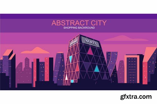 City Vector Illustration Header Website Pack