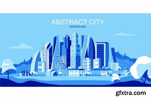 City Vector Illustration Header Website Pack