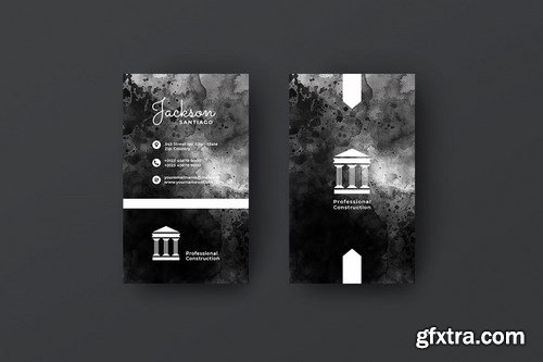 Vertical Black Business Card Bundle