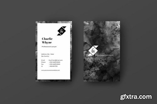 Vertical Black Business Card Bundle