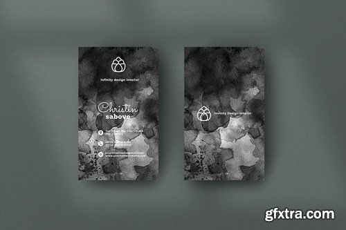 Vertical Black Business Card Bundle