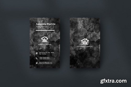 Vertical Black Business Card Bundle