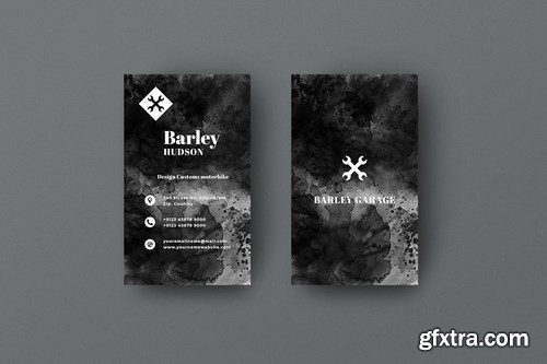 Vertical Black Business Card Bundle