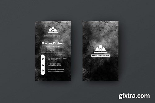 Vertical Black Business Card Bundle