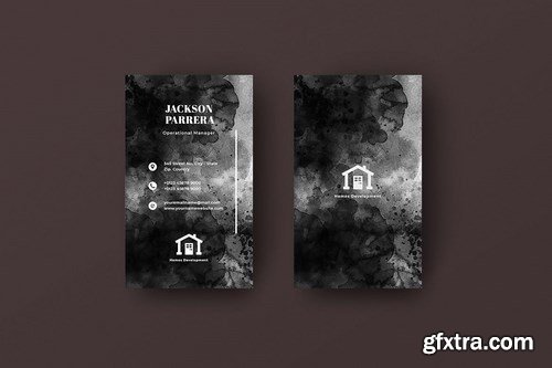 Vertical Black Business Card Bundle