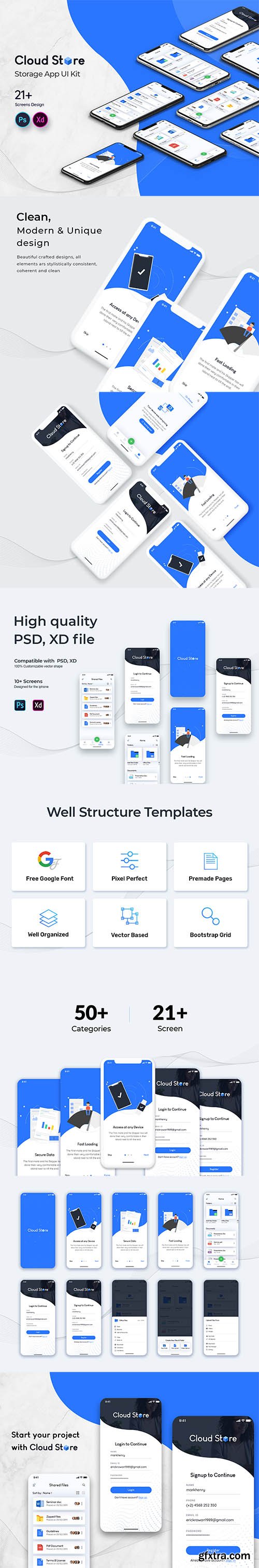 Cloud Store Mobile App UI Kit