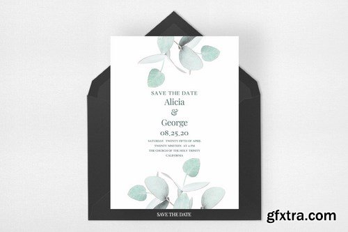 Eucalyptus Wedding Invitation Suite