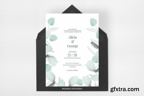 Eucalyptus Wedding Invitation Suite