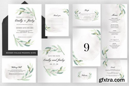 Modern Foliage Wedding Suite