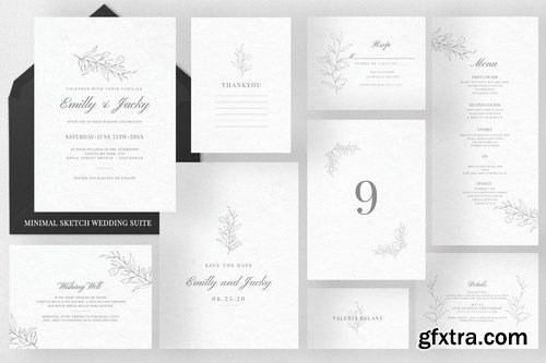 Minimal Sketch Wedding Suite