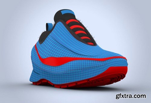 Sneaker Diagonal View PSD Mock-up