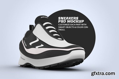 Sneaker Diagonal View PSD Mock-up