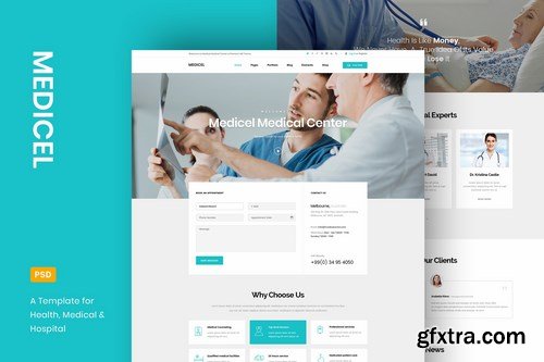 Medicel - Health & Medical PSD Template