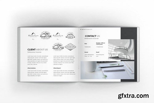 Multipurpose Corporate Square Brochure Template