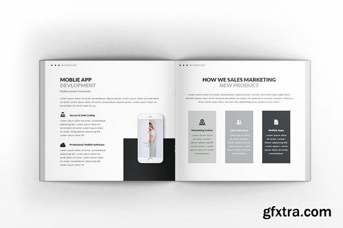 Multipurpose Corporate Square Brochure Template