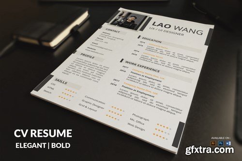 CV Resume Elegant And Bold