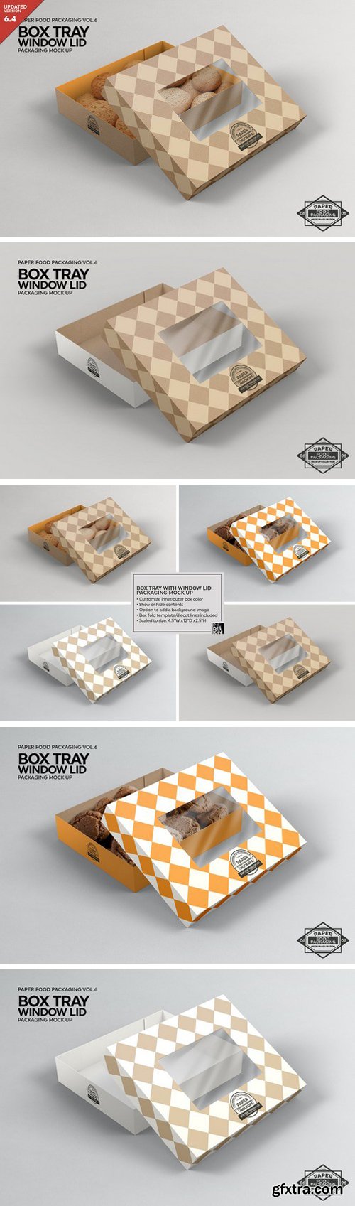 CM - Box Tray Window Lid Packaging Mockup 2306710