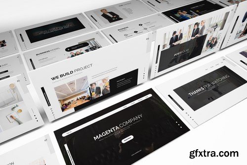 Magenta Picth Deck Powerpoint Google Slides and Keynote Templates