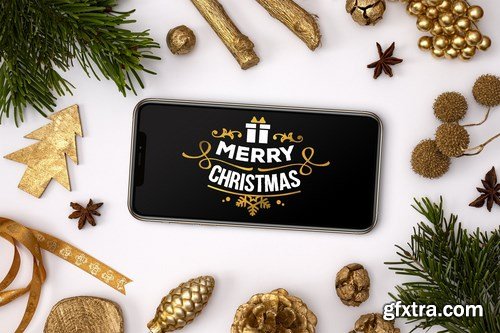 Christmas phone mockup