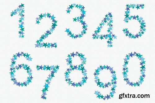 Greeny Blue Star Alphabet