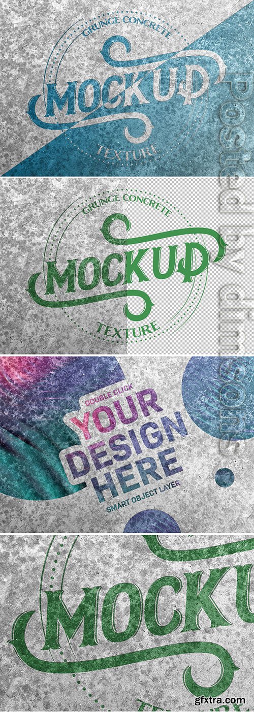 Grunge Concrete Texture Mockup 303667564