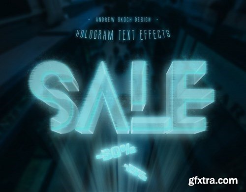 GraphicRiver - Hologram Text Effects 23600572