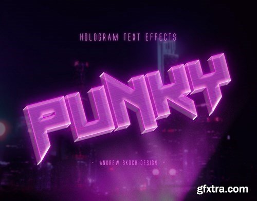 GraphicRiver - Hologram Text Effects 23600572