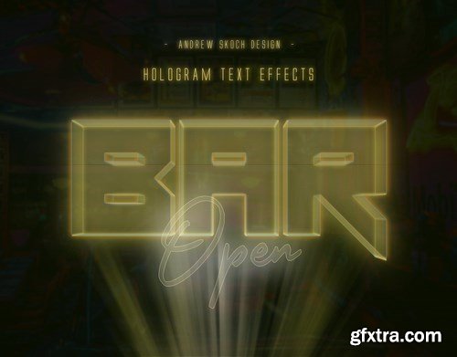 GraphicRiver - Hologram Text Effects 23600572