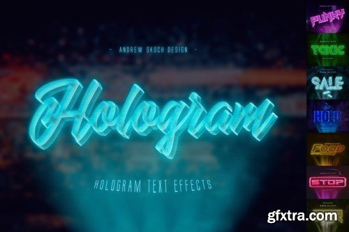 GraphicRiver - Hologram Text Effects 23600572