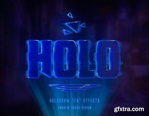 GraphicRiver - Hologram Text Effects 23600572