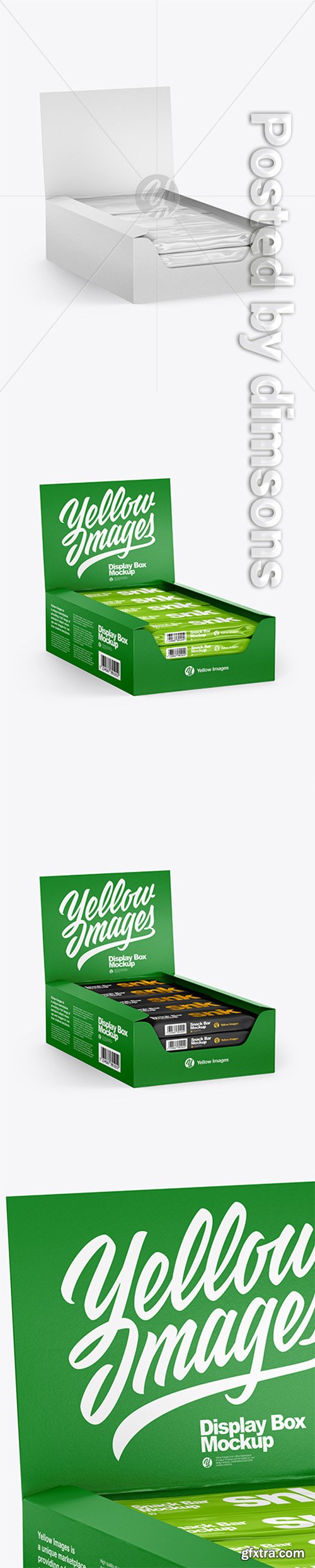 Textured Display Box with Snacks Mockup 42536